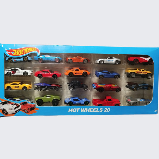 Hot Wheels Cars Toys Set - Pack of 20 For Kids