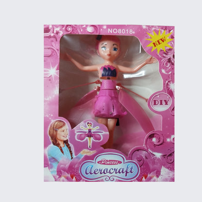 Flying Fairy Princess Doll with Hand Sensor Control & LED Light For Girls